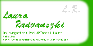 laura radvanszki business card